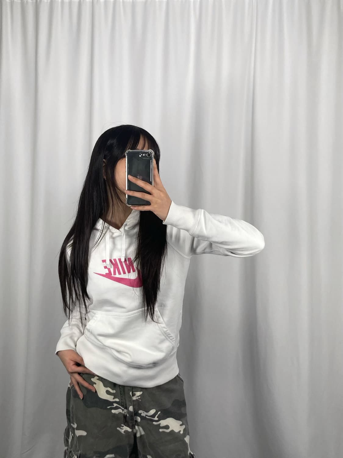 나이키 스컬 화이트 후드티 상품이미지1