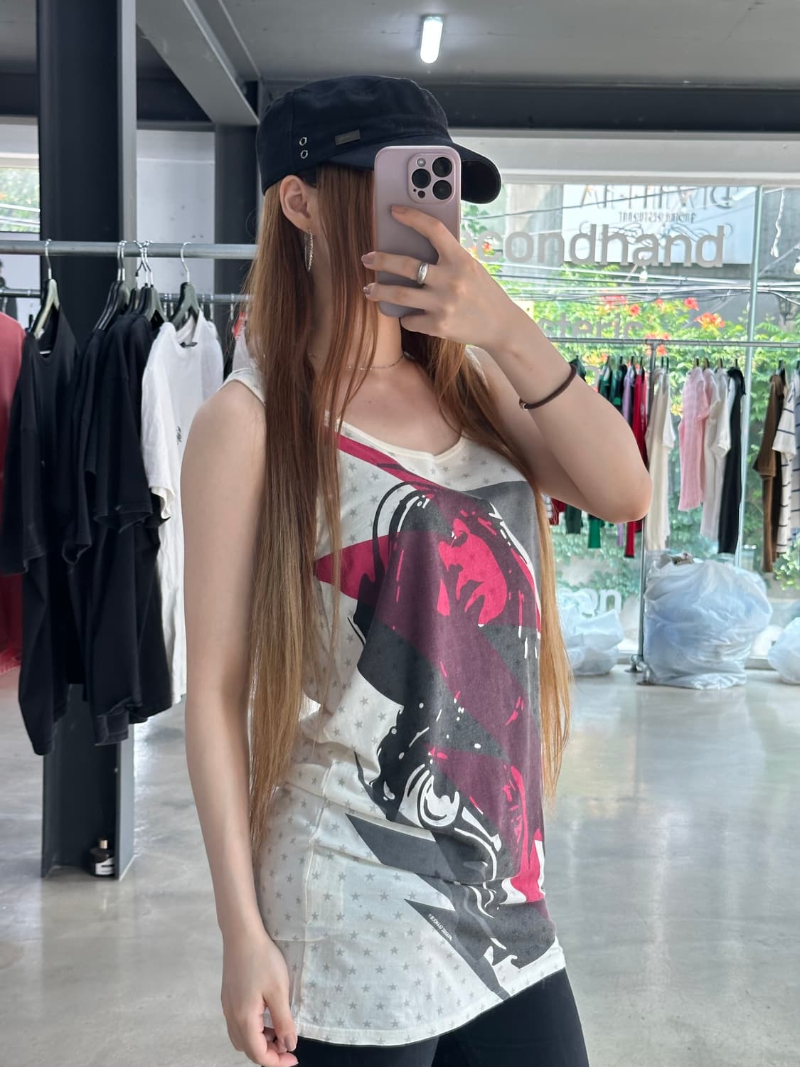 히스테릭글래머 히스걸 스타 원피스 슬리브리스  상품이미지3