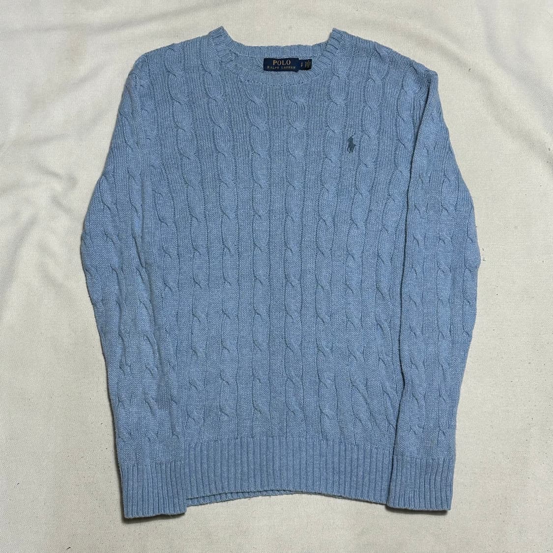 S 폴로랄프로렌 스카이블루 케이블 니트 상품이미지2