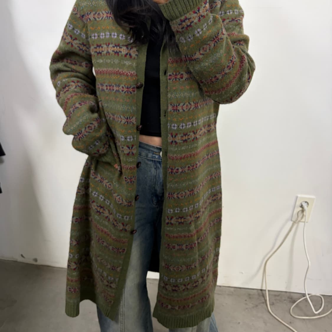 폴로 페어아일 롱 가디건[1787] 상품이미지1