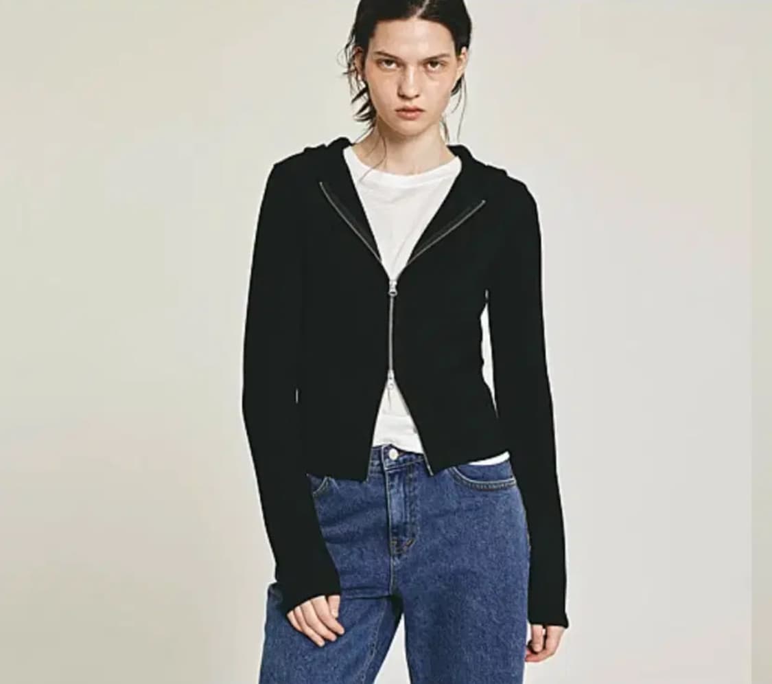 포허 쿨 니트 후디 집업 화이트 상품이미지2