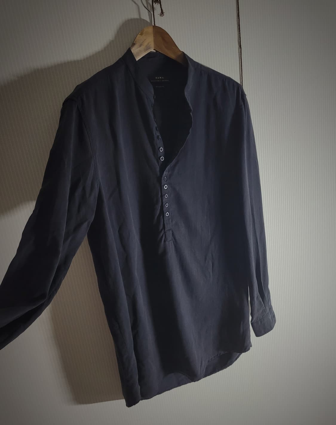 자라 아티저널 헨리넥 롱셔츠 상품이미지4