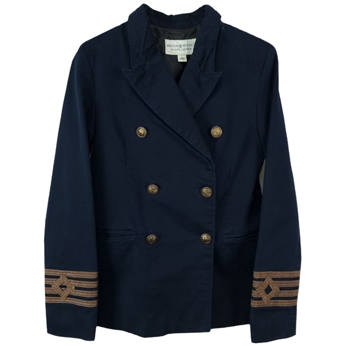 [데님앤서플라이] 금장 네이비 더블 브레스트 자켓 네이비 P01519 상품이미지2