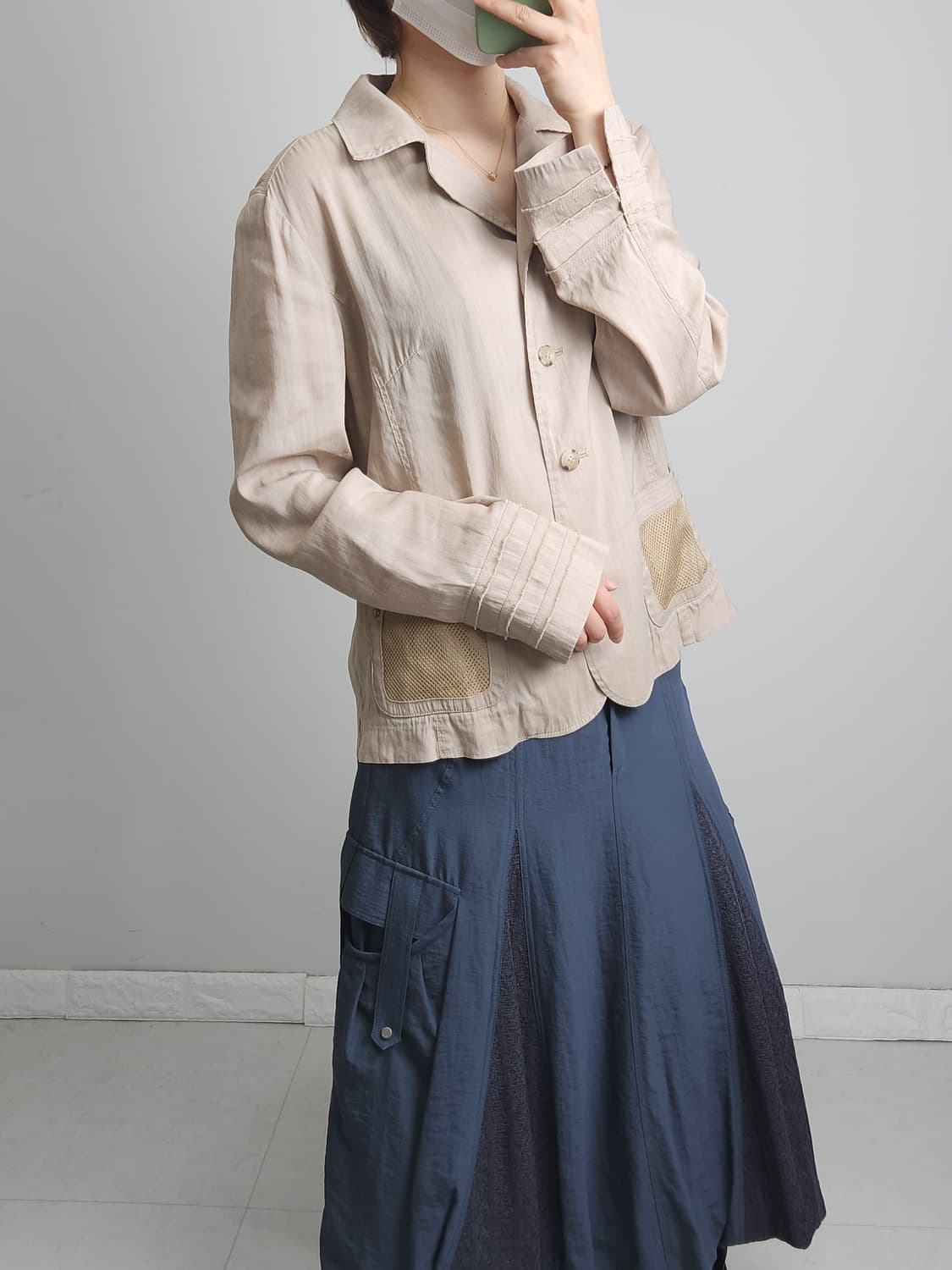 (Simple life)리넨 메쉬 자켓 상품이미지3