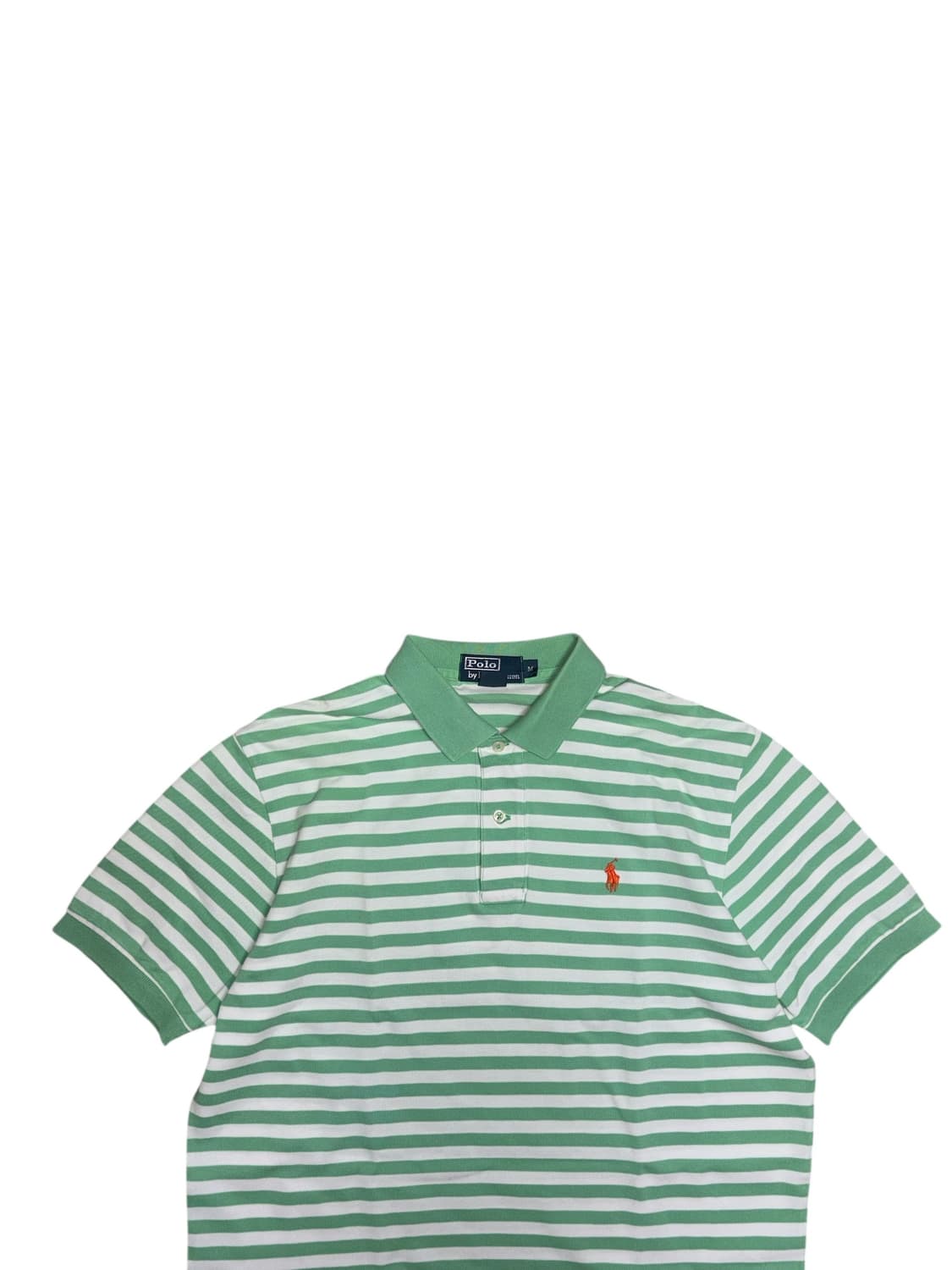 폴로 랄프로렌 연두색 스트라이프 카라티 반팔티 상품이미지3