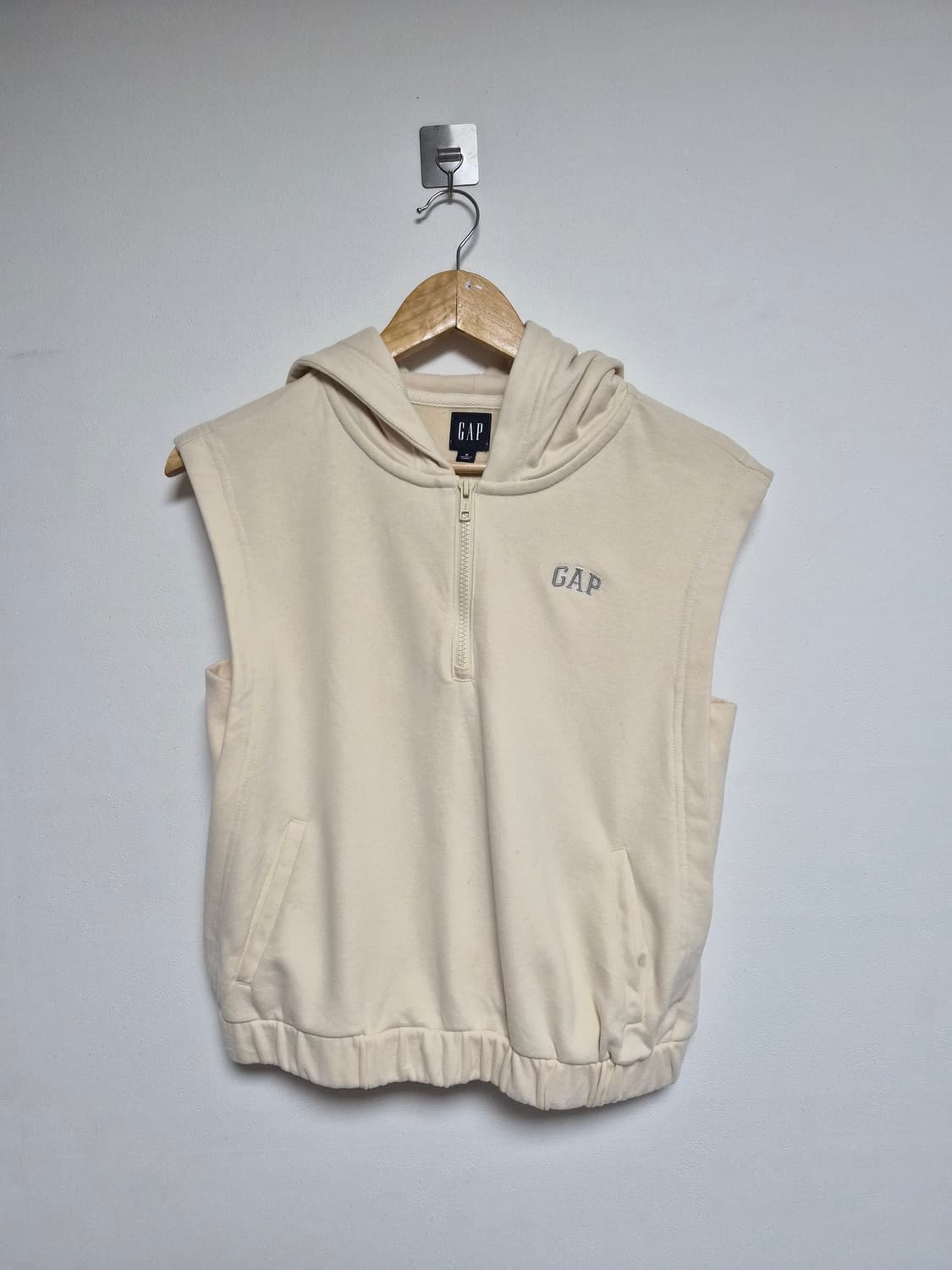 갭Gap 베이지 후드 베스트 S - T154 상품이미지1