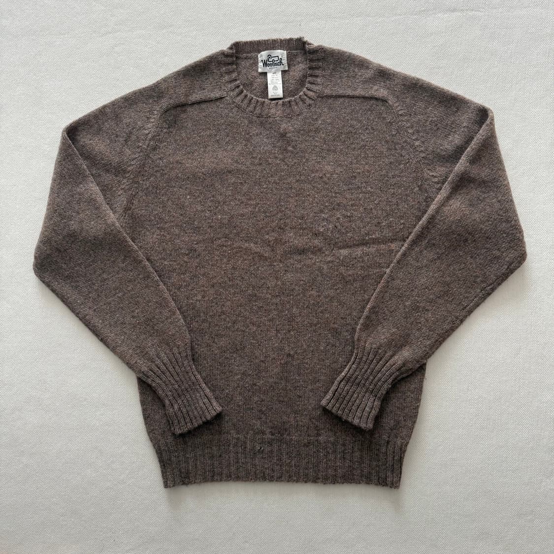 [XL]70s 울리치 퓨어울 멜란지 니트 브라운 상품이미지1