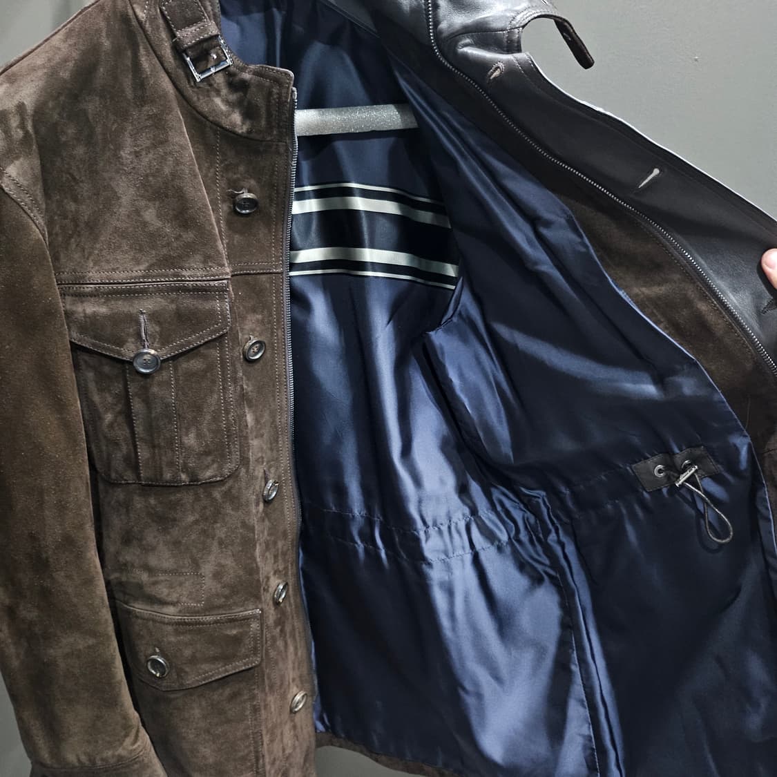 브리오니 스웨이드 크로스타 필드 레더트리밍 필드자켓 상품이미지7