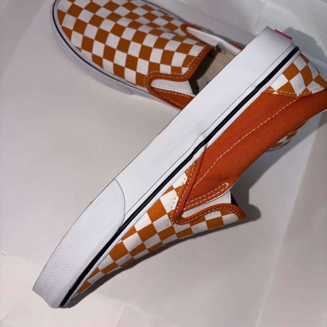 반스 오렌지 체크 250-2번 착용 상품이미지4