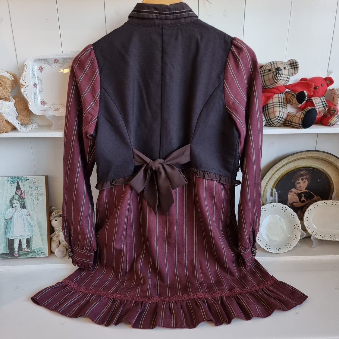 axes femme 클래식 스트라이프 프릴 원피스  상품이미지4