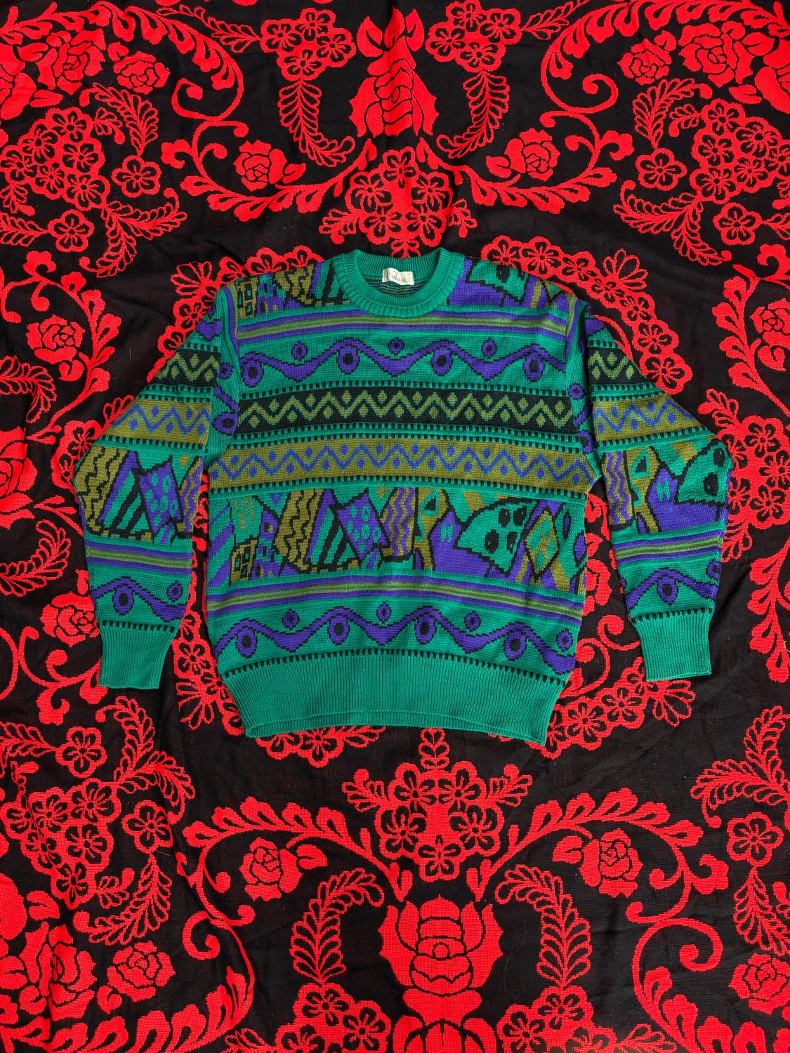 jpn Ethnic vintage knit sweater 상품이미지1