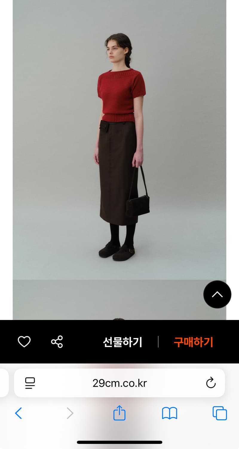 아우브아워 boat-neck half knit 보트넥니트 딥레드 상품이미지2