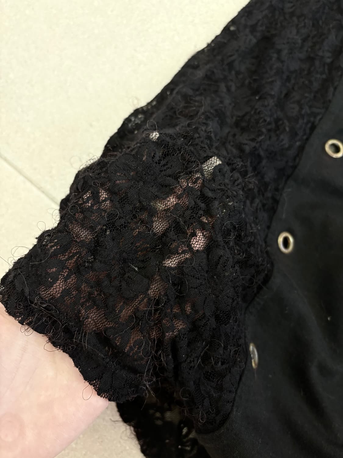 레이스 아일렛 롱스커트 상품이미지3