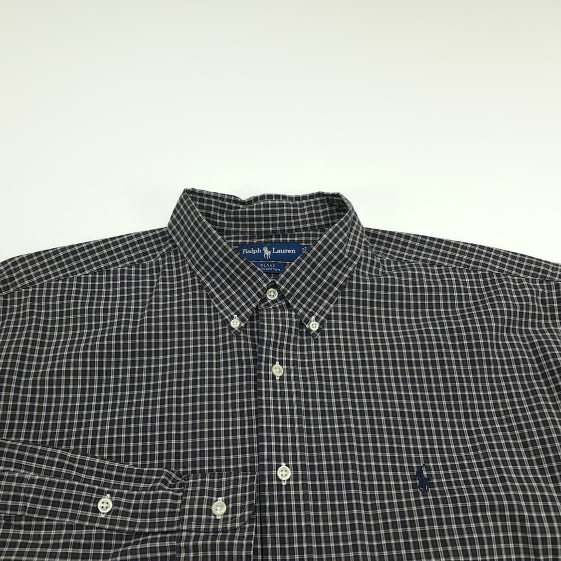 CN712 2XL 폴로 랄프로렌 마이크로 블랙워치 긴팔 셔츠 남방 상품이미지3
