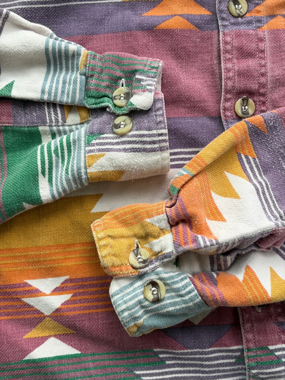 90s 아메리칸 빈티지 나바호 플란넬 셔츠 L (100) 상품이미지3