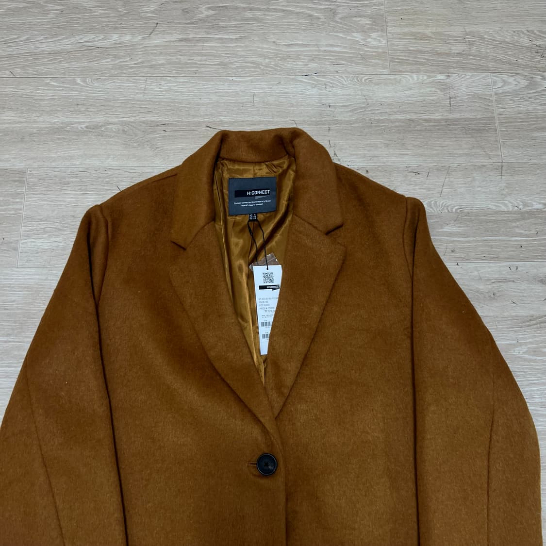 에이치커넥트 울 싱글 롱코트 [브라운] S/90 상품이미지2