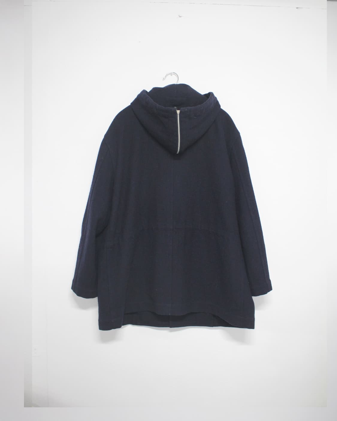 tricot wool zip open hood coat 상품이미지3