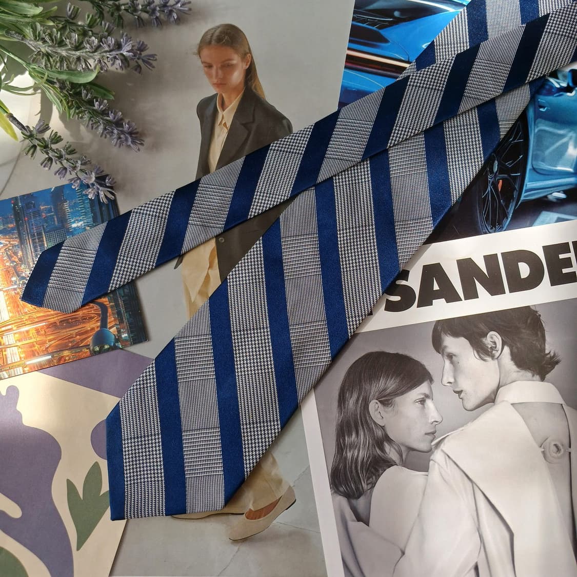 브룩스브라더스 네이비 스트라이프 넥타이 8.2cm A+등급 A19677
 상품이미지5