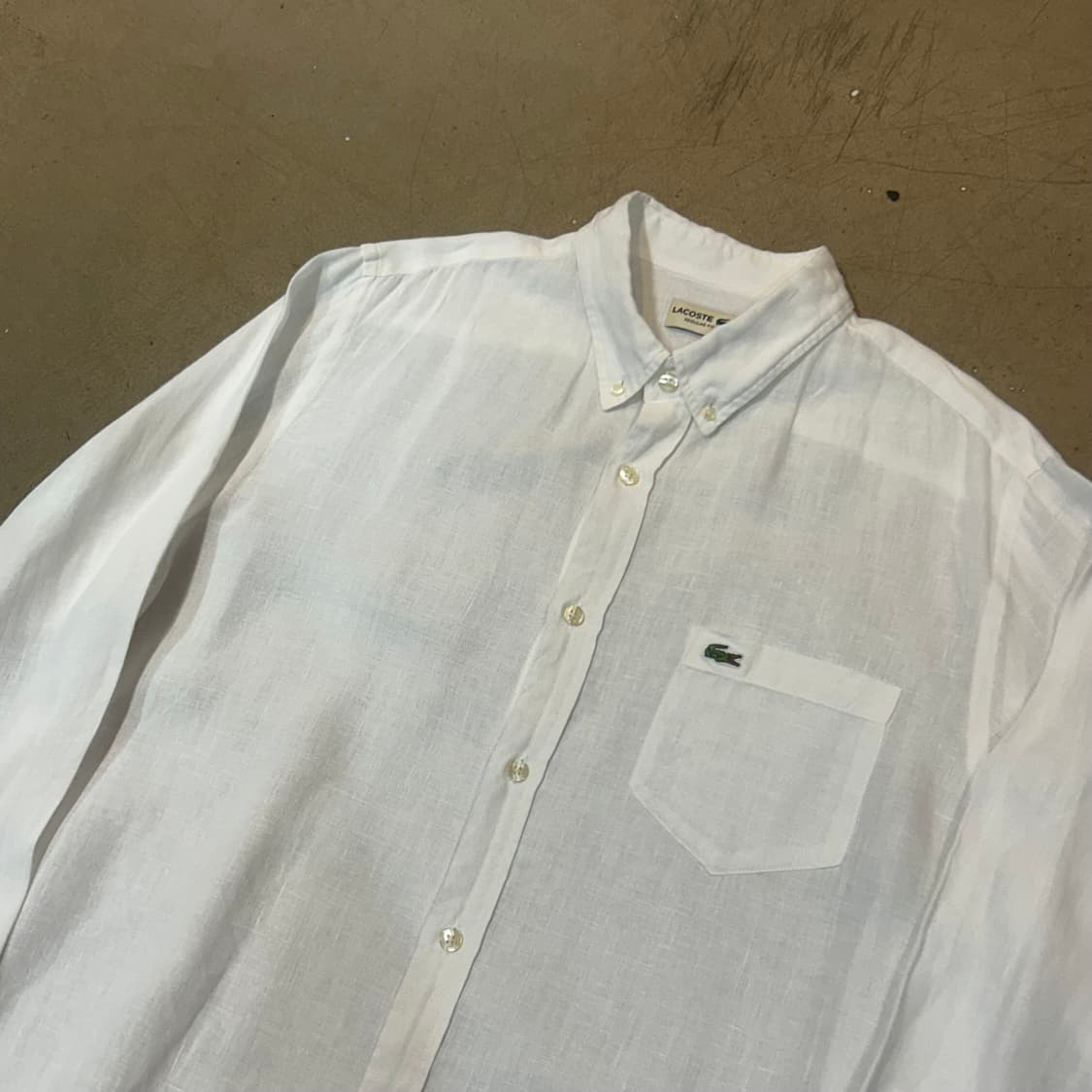 42(L) 라코스테 레귤러핏 화이트 셔츠 상품이미지1