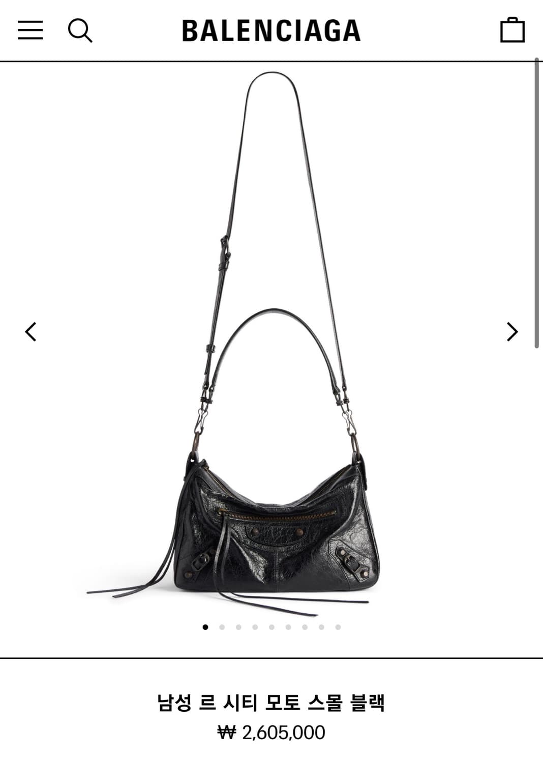 [새상품급 정품] 발렌시아가 르 시티 모터백 모토 블랙 상품이미지7