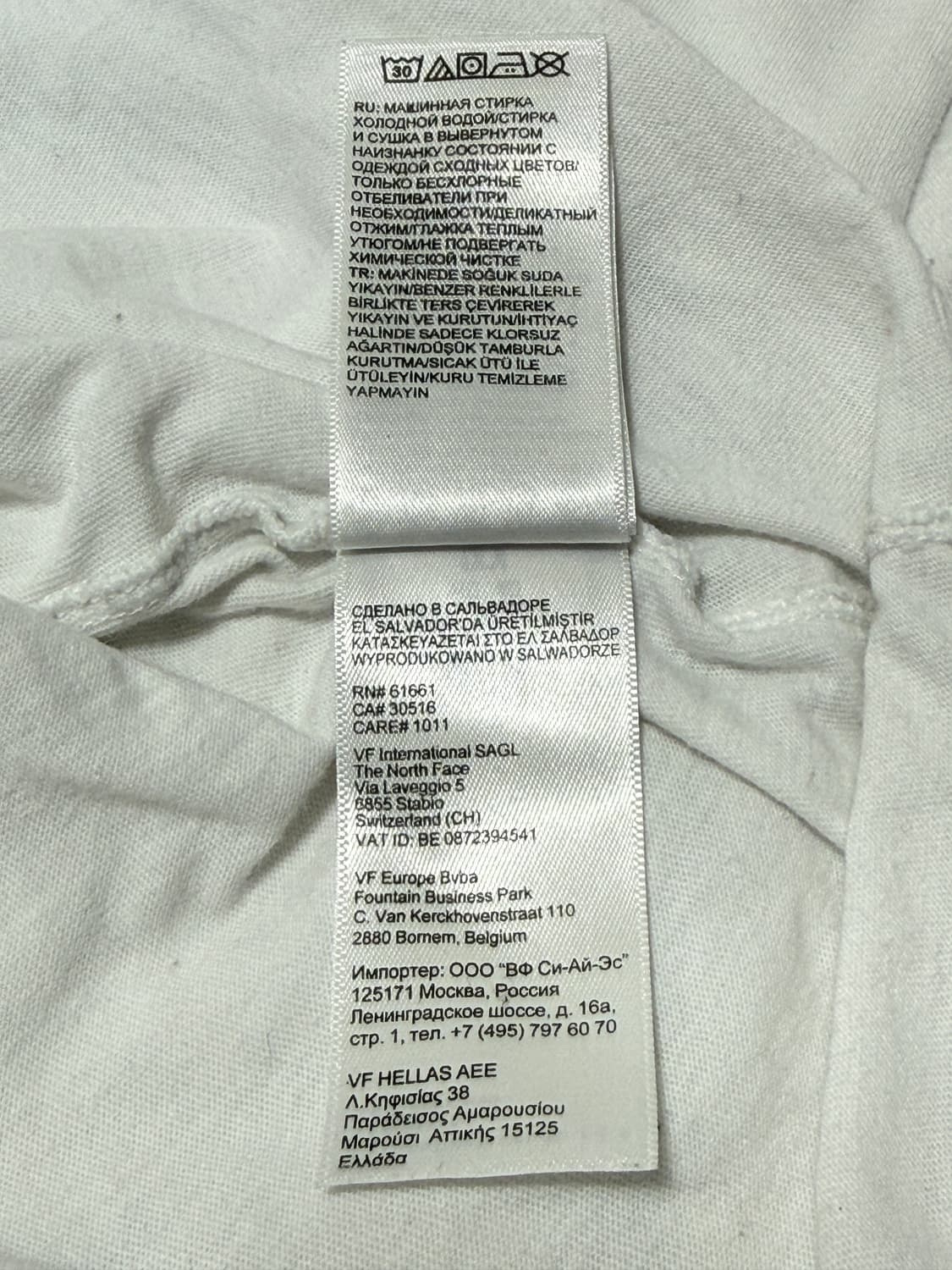 슈프림 x 노스페이스 19FW 자유의 여신상 반팔 티셔츠 화이트 상품이미지7