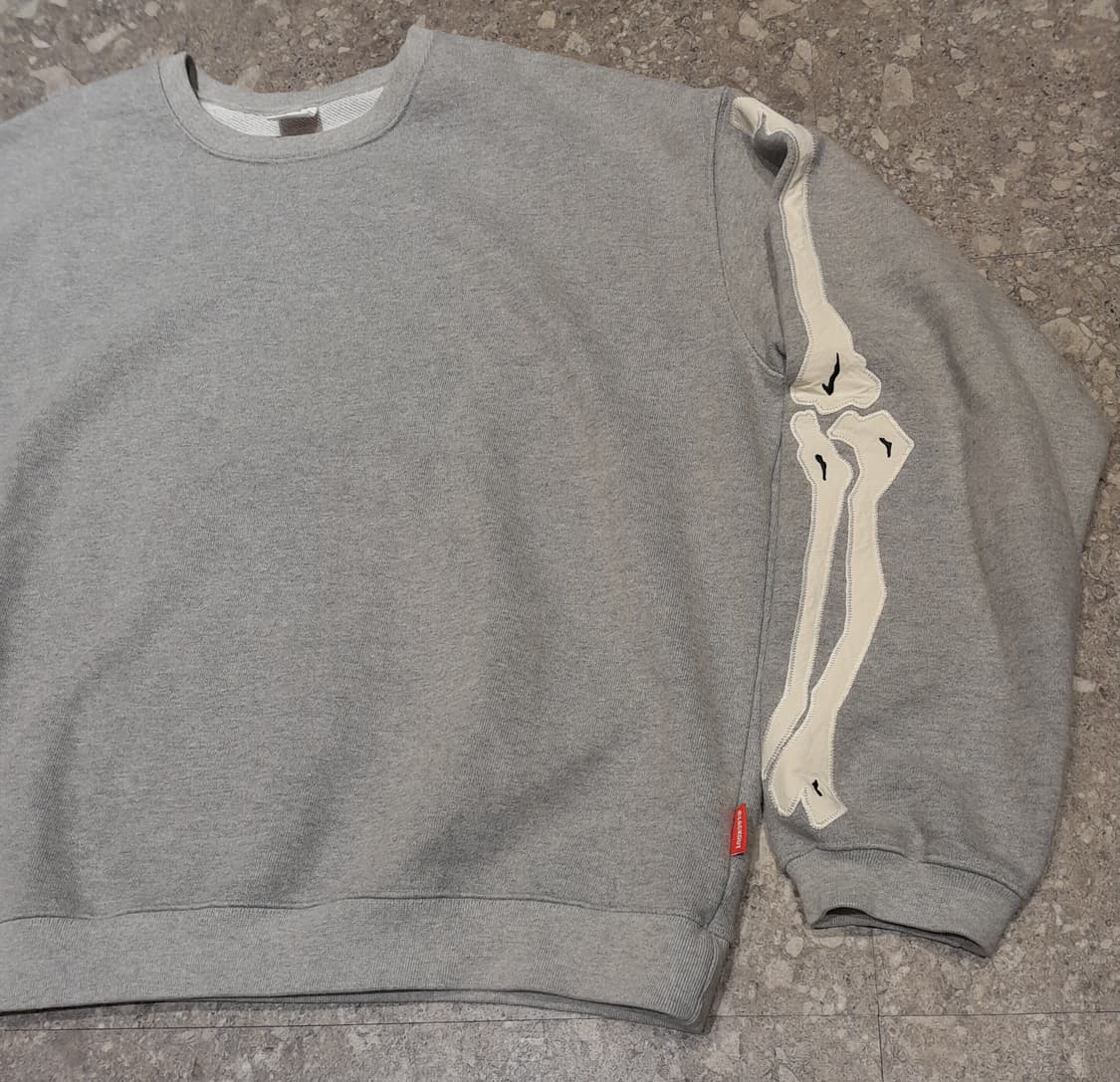 💥블랙아웃 본 헤비스웻셔츠 에쉬그레이 (XL)  상품이미지3