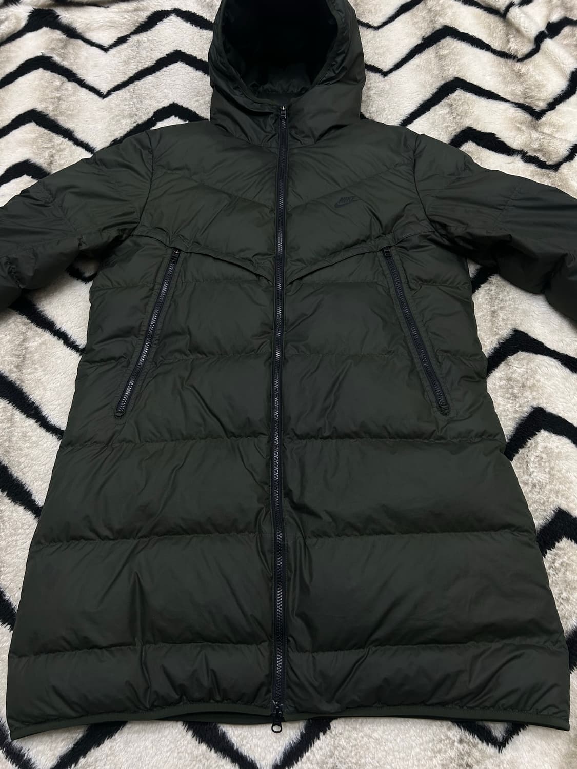 [L]나이키 스톰핏 다운 후드패딩 파카/카키 상품이미지4