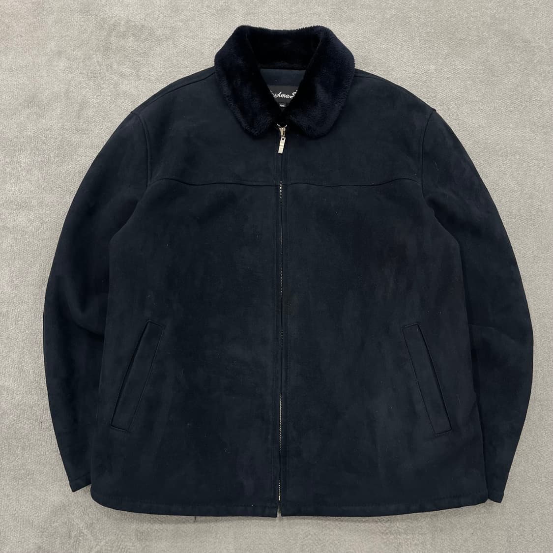 105 AMAS 스웨이드 퍼 카라 자켓 상품이미지1