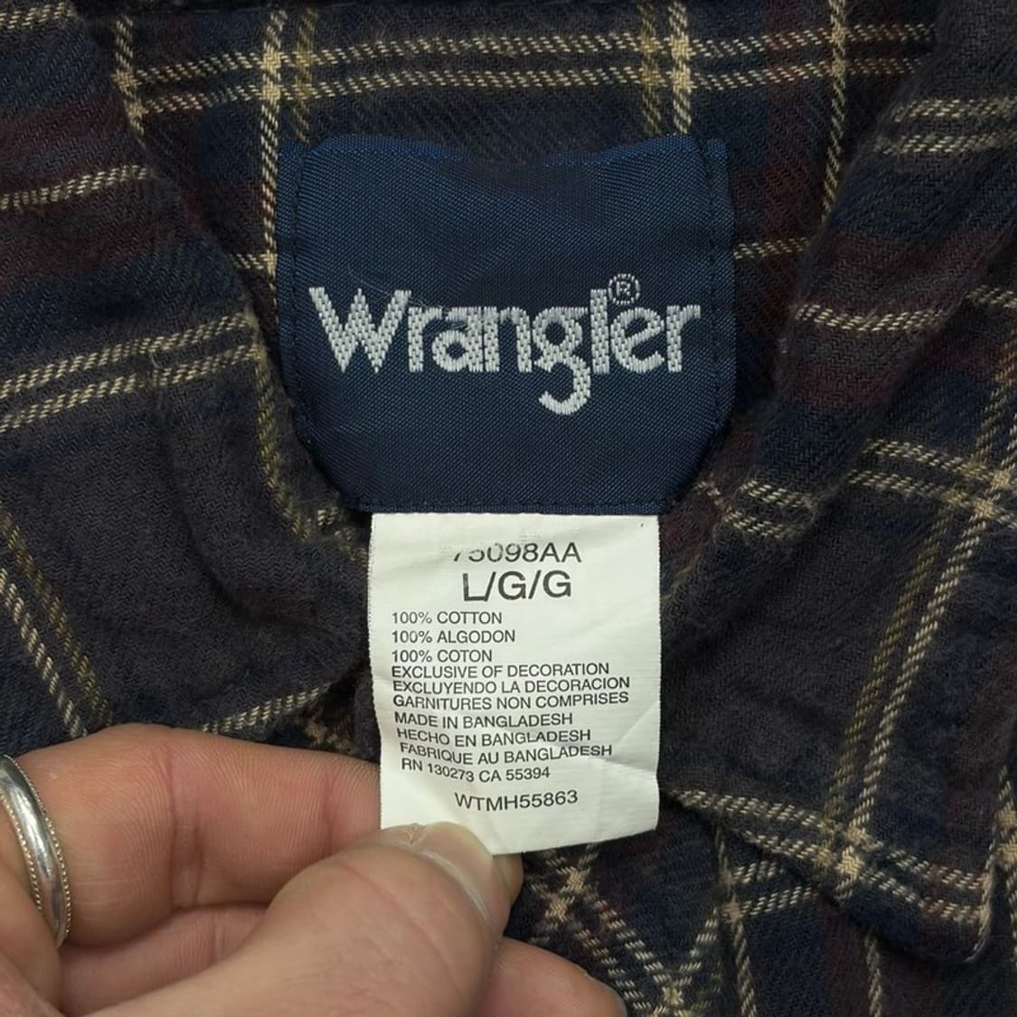 랭글러 웨스턴 체크셔츠 v2483 상품이미지5