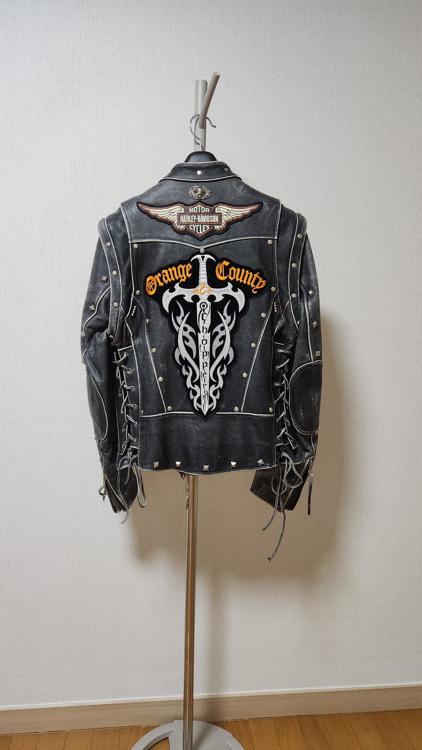 빈티지 커스텀 소가죽 라이더자켓 100 상품이미지1