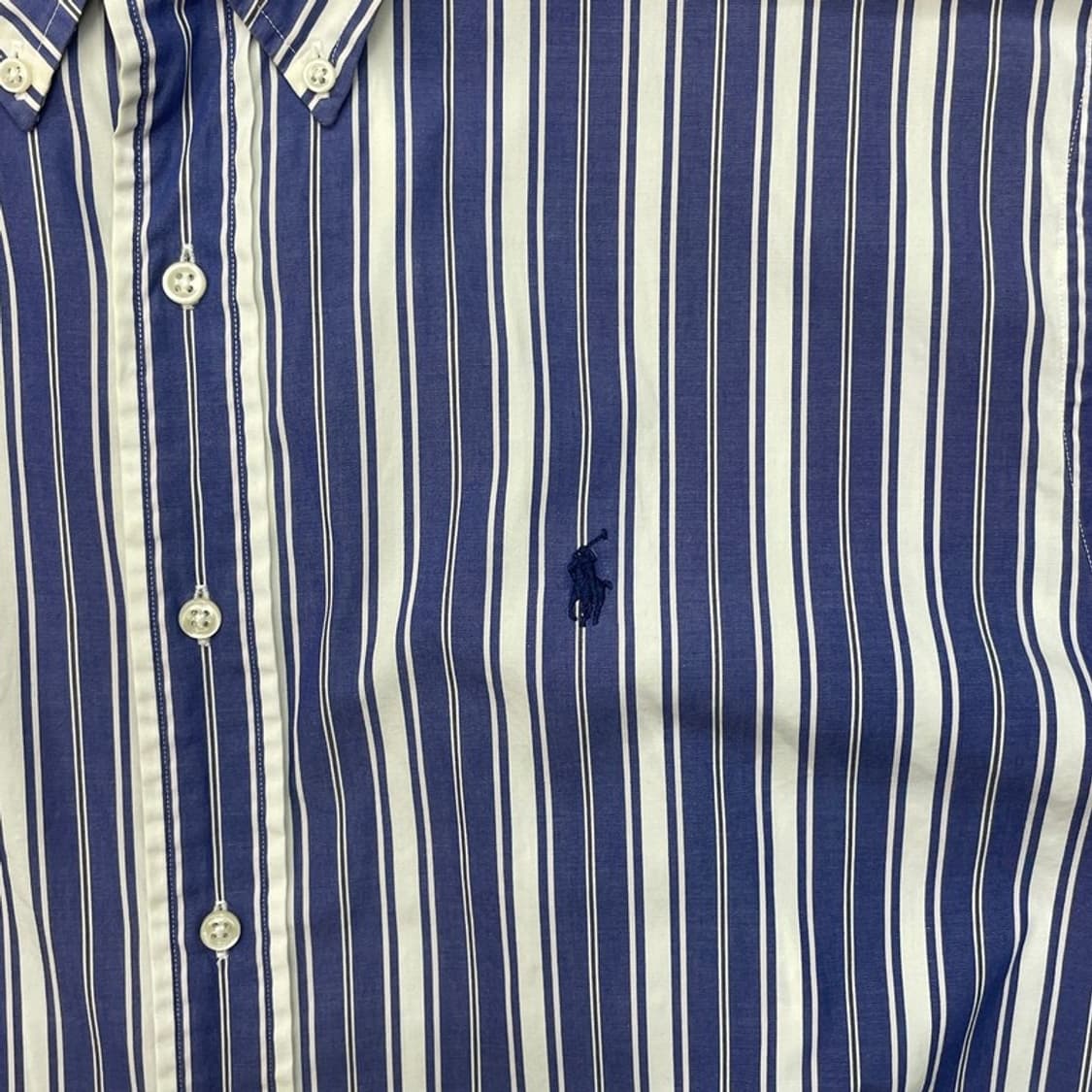 POLO BY RALPH LAUREN 블루+화이트 반팔셔츠 L 상품이미지2