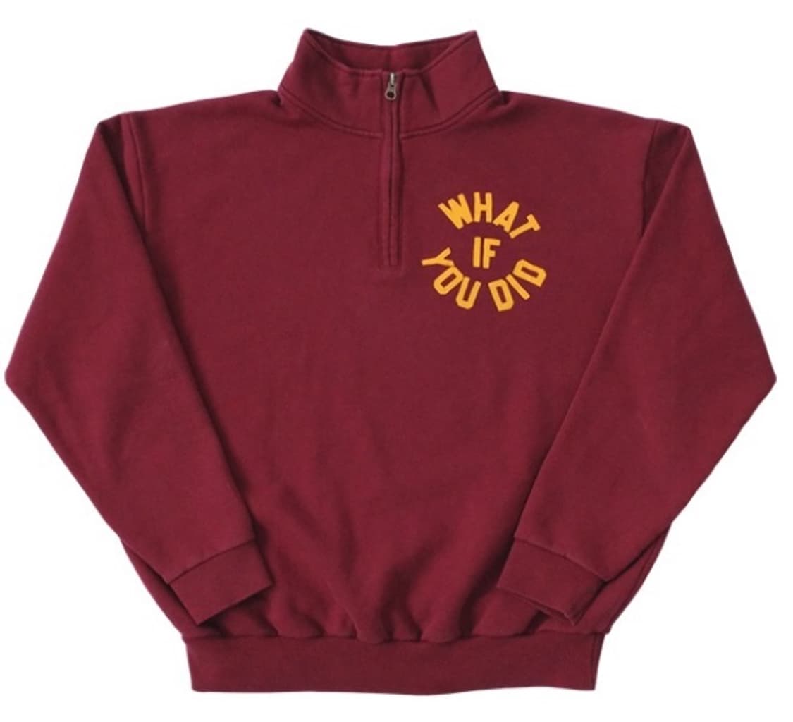 [L] WHAT IF YOU DID 집업 스웻 라지 컬렉트피시스 버건디 상품이미지1