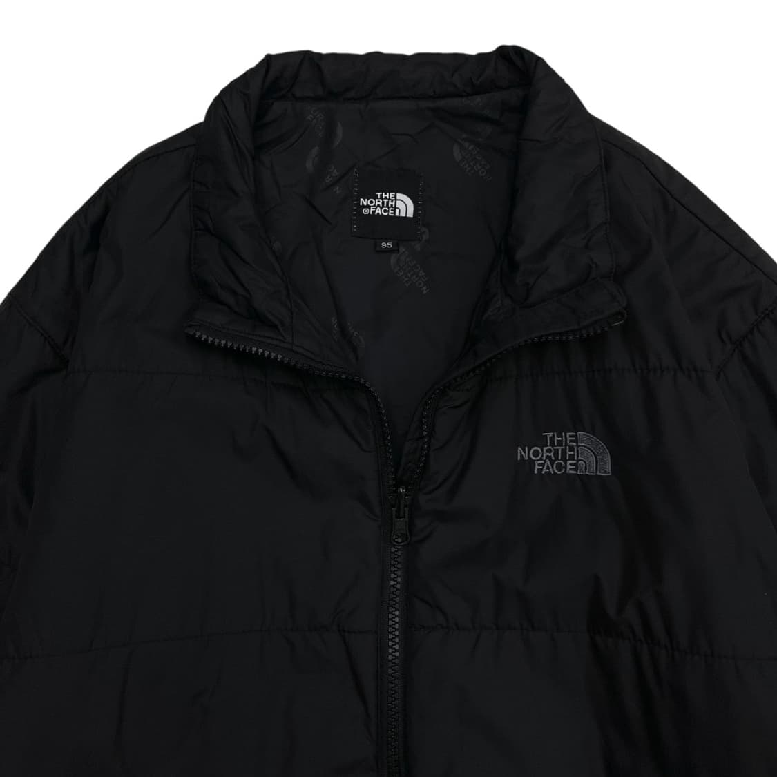 노스페이스 차콜로고 블랙 경량패딩 95 상품이미지5