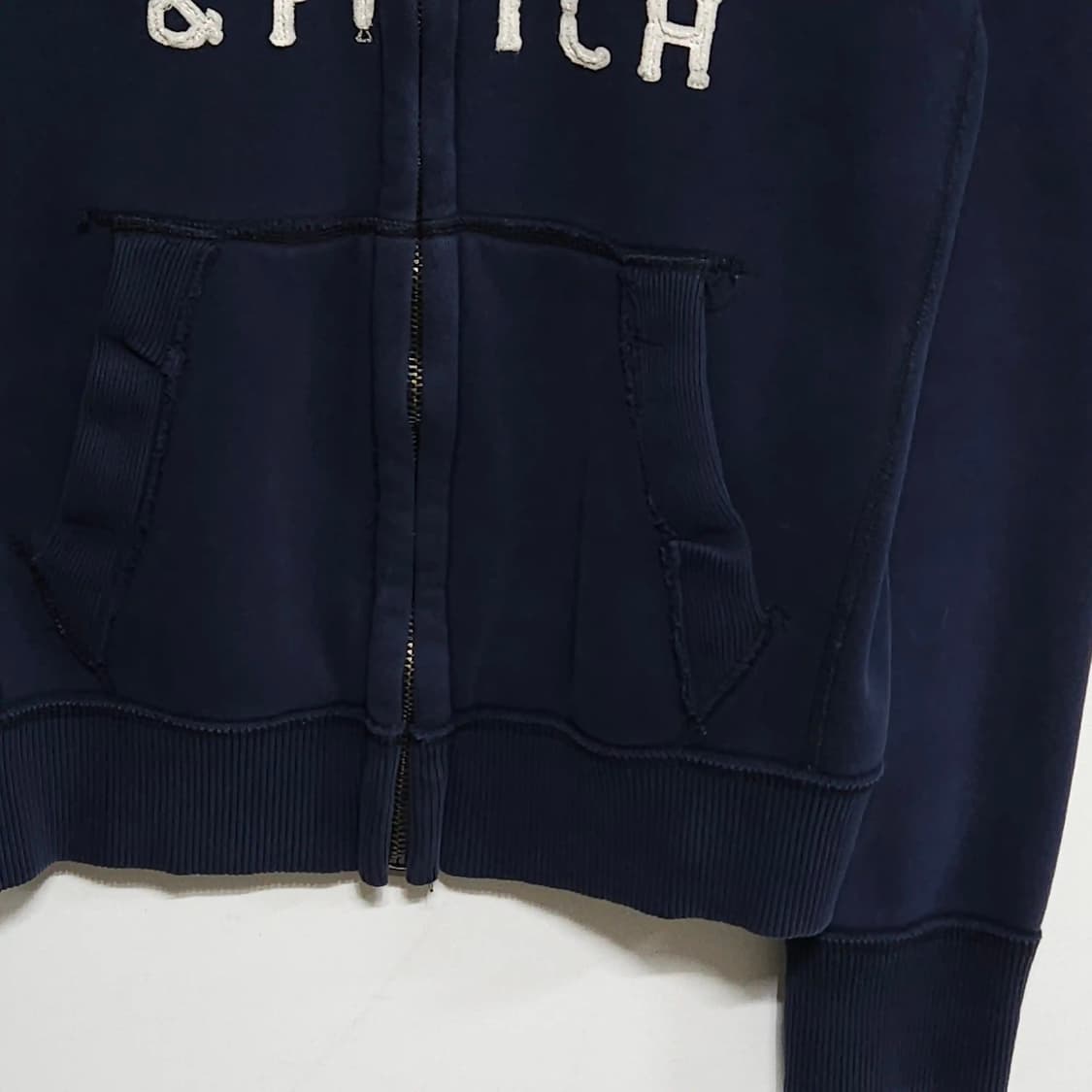 M)Abercrombie 아베크롬비 워시드 네이비 후드 집업 상품이미지3