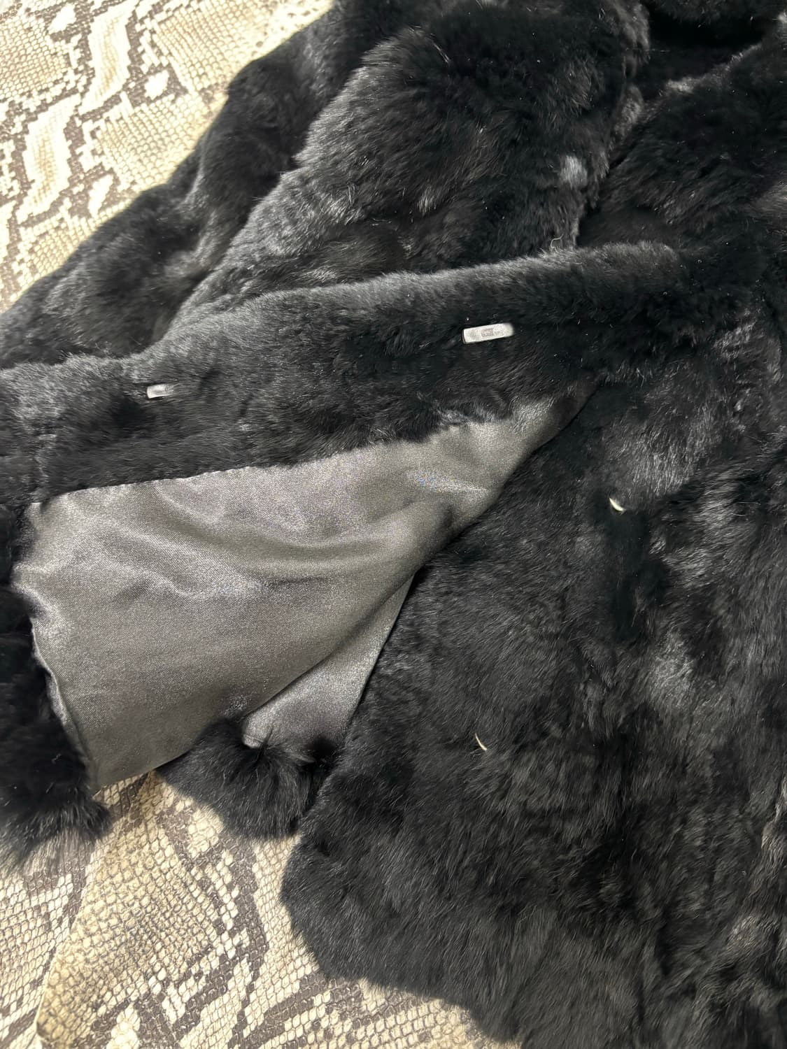 Rabbit Fur Black Jacket 상품이미지7