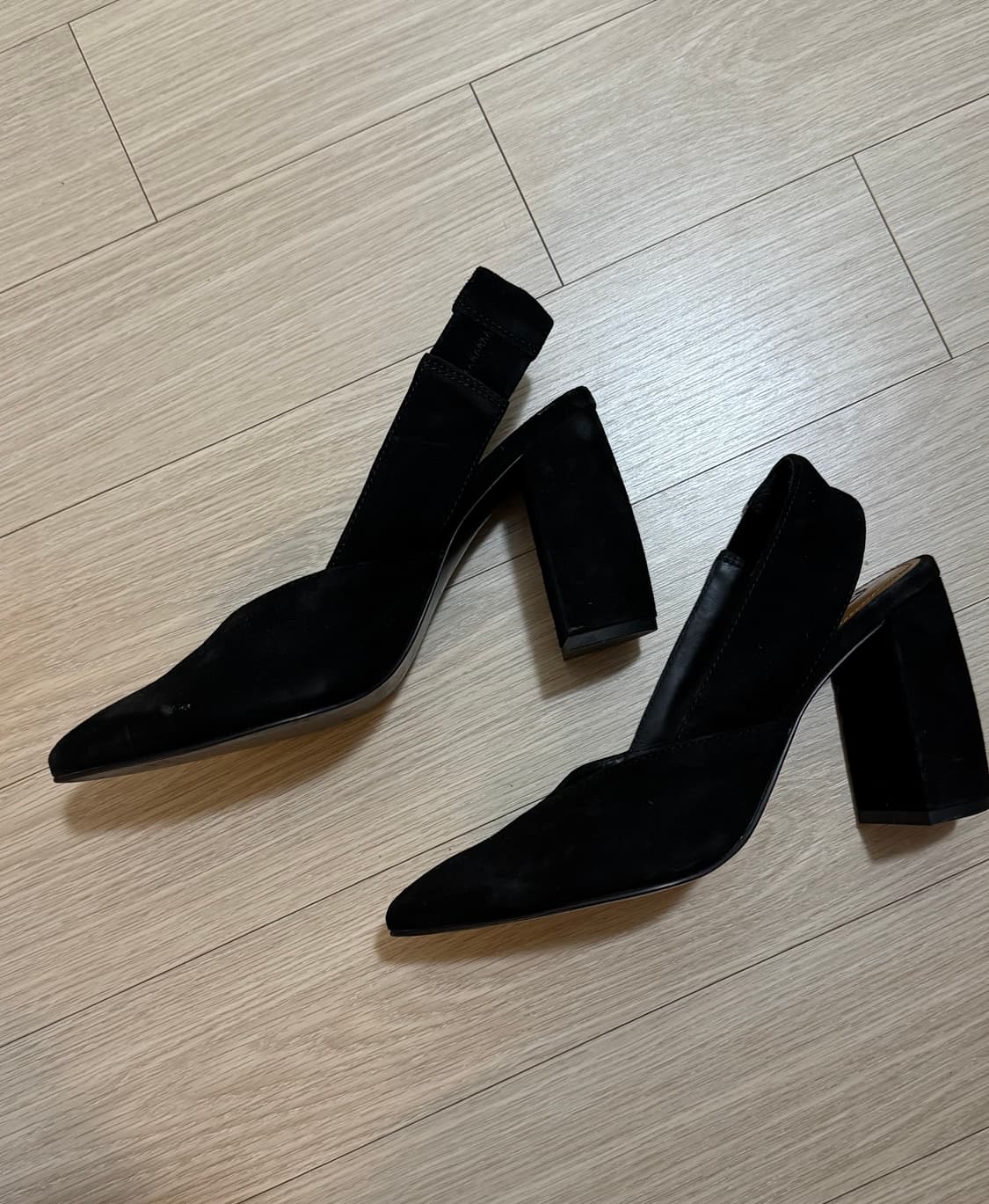 앤아더스토리즈 스웨이드 구두 청키힐 37 (240) 상품이미지3