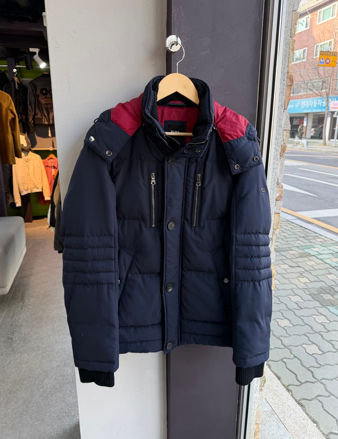 100/ 휴고보스 블랙라벨 리얼다운 후디드 패딩 상품이미지2