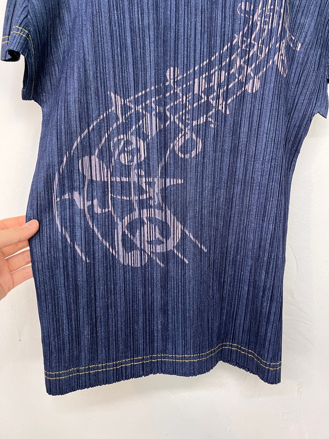 플리츠 플리즈 반팔 블라우스 상품이미지7