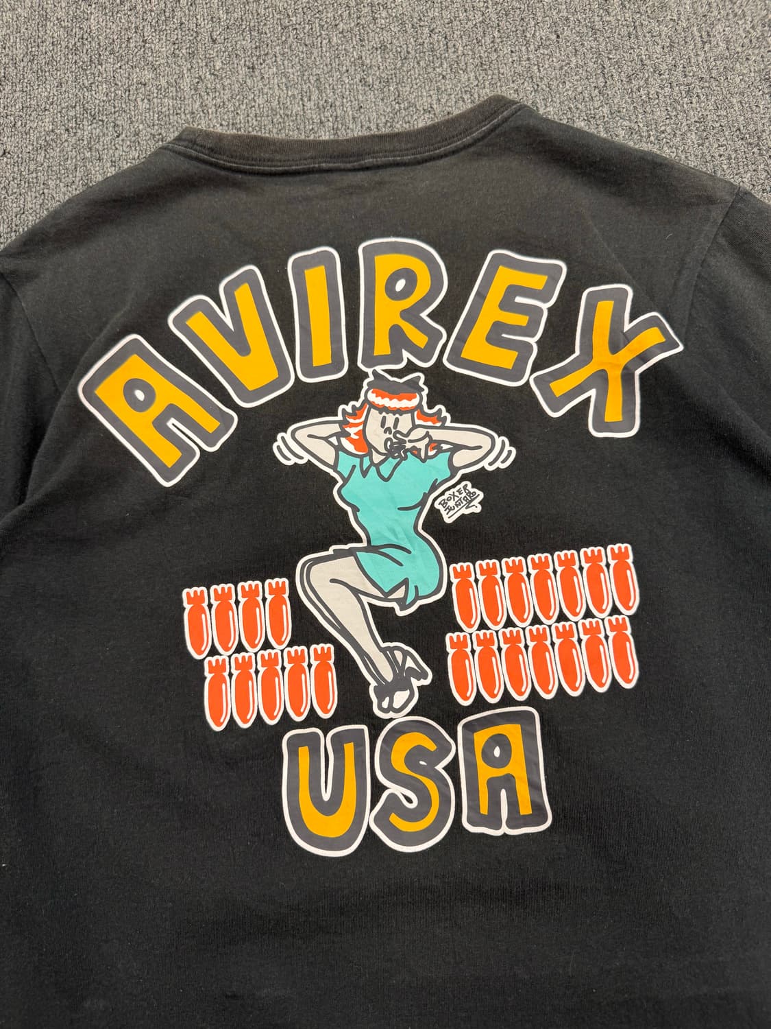 M)AVIREX USA X BOX JUNTARO 빈티지 후면 프린팅 반팔 상품이미지6