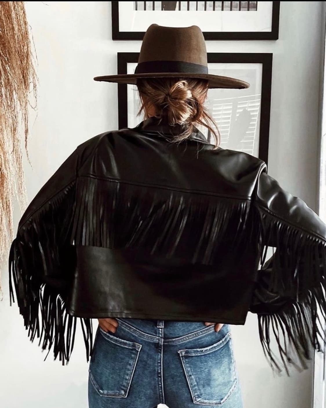 70s Pioneer Wear 프린지 웨스턴 레더 자켓 상품이미지7