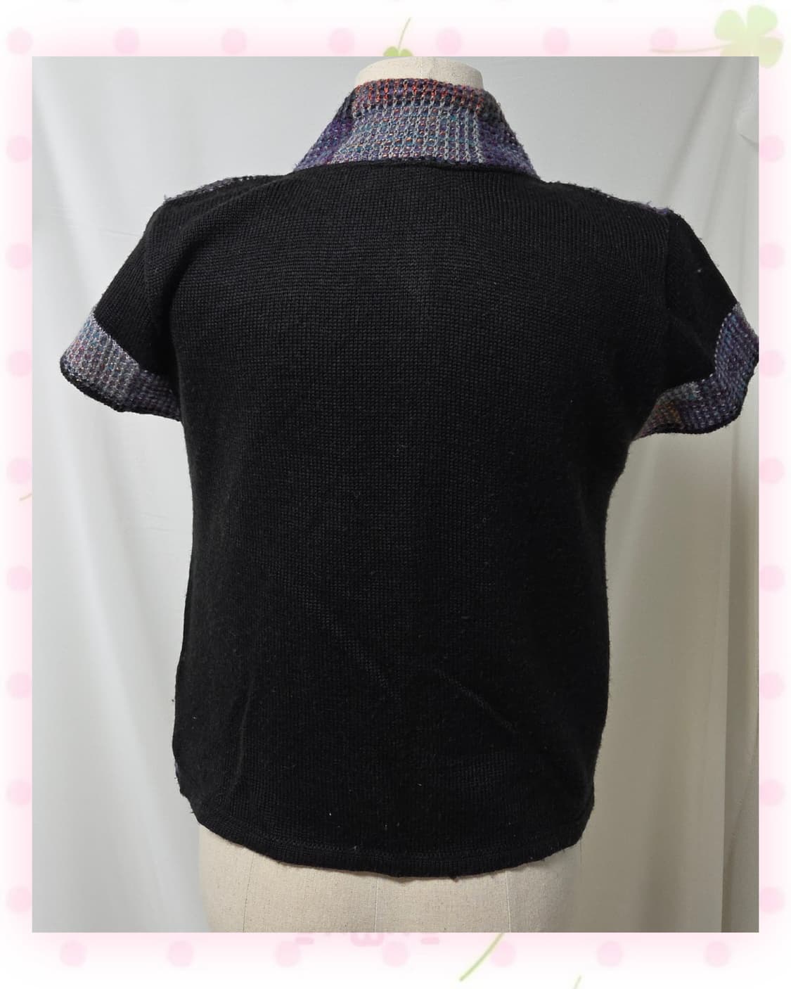 패치워크st 울혼방 반팔 가디건 상품이미지5