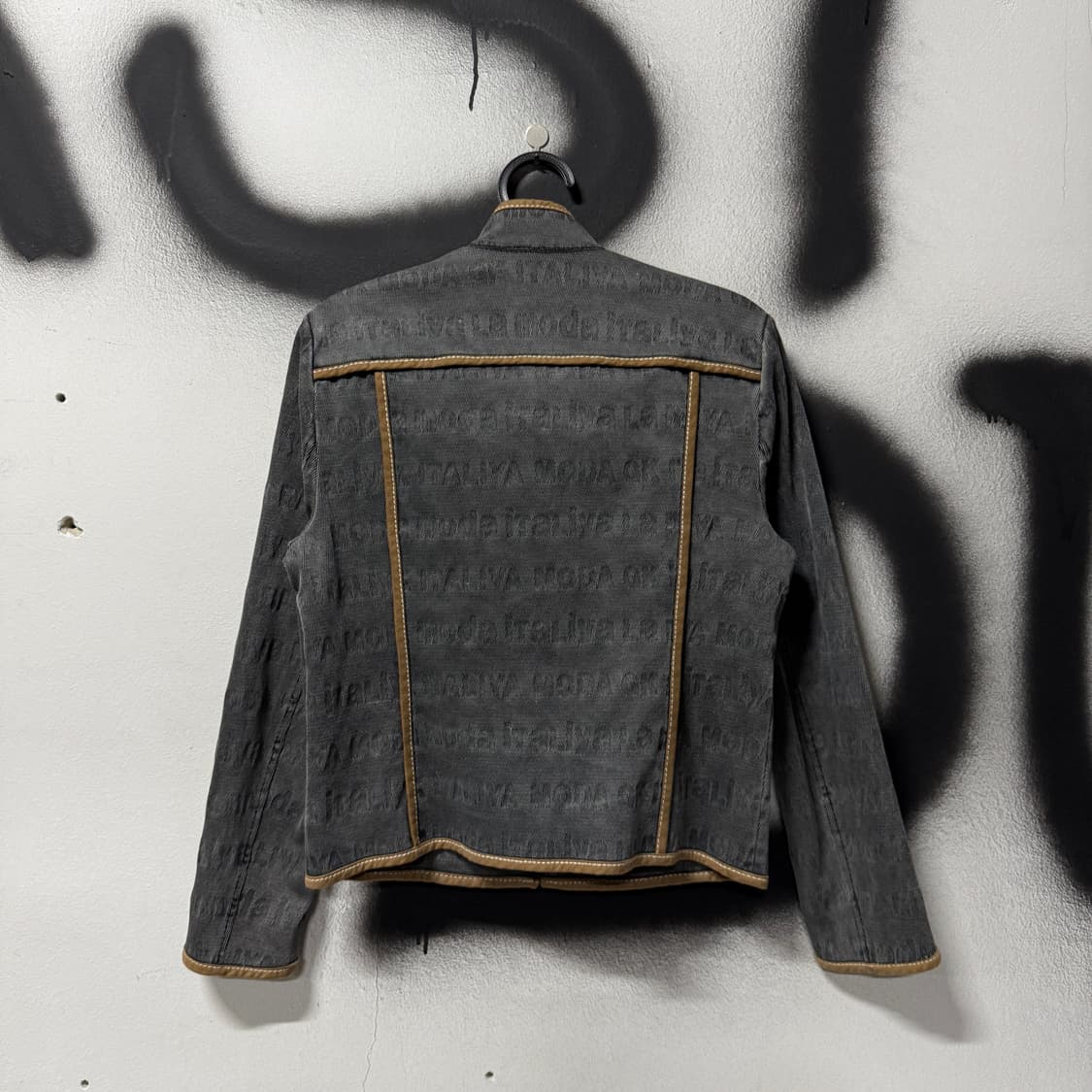 VTG 빈티지 스웨이드 배색 디테일 크롭 데님 크롭 집업 자켓 상품이미지2