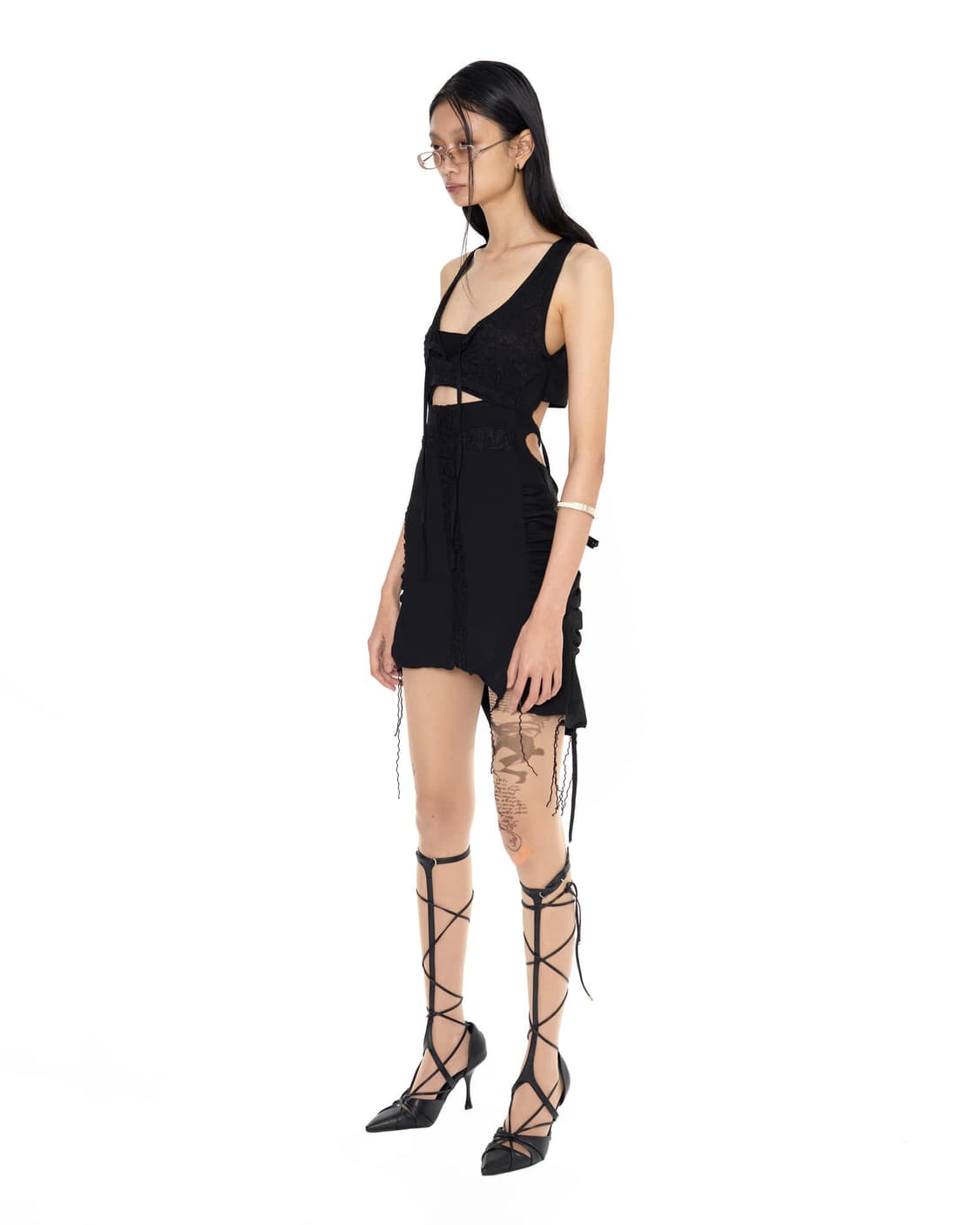 Bonnae 본네 cross cut out dress (black) 상품이미지2