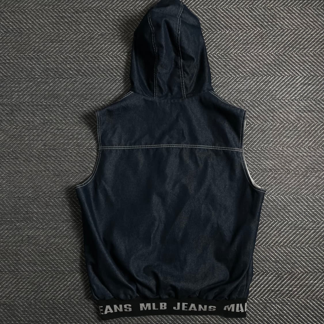 OOs MLB USA 자수로고 데님 후드 베스트 y 5051 상품이미지5