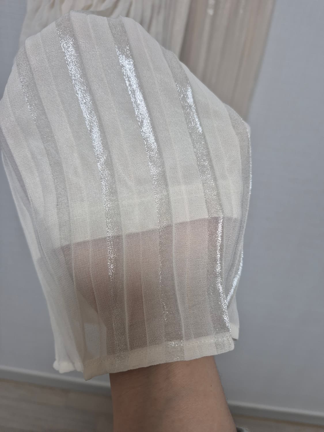 아이보리 펄플리츠 쉬폰팬츠 상품이미지7