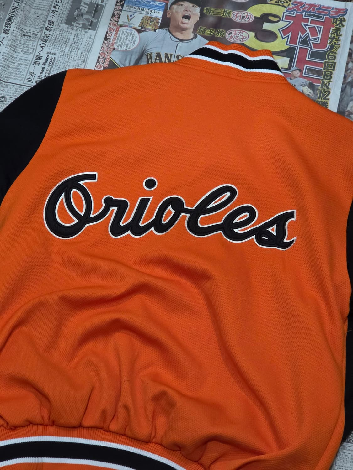 90's G-III 볼티모어 오리올스 바시티자켓 L 상품이미지8