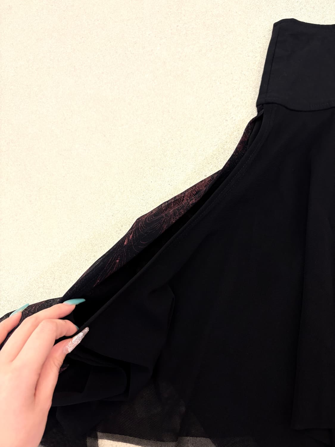 Ozz on 언발 시스루 스커트 상품이미지6