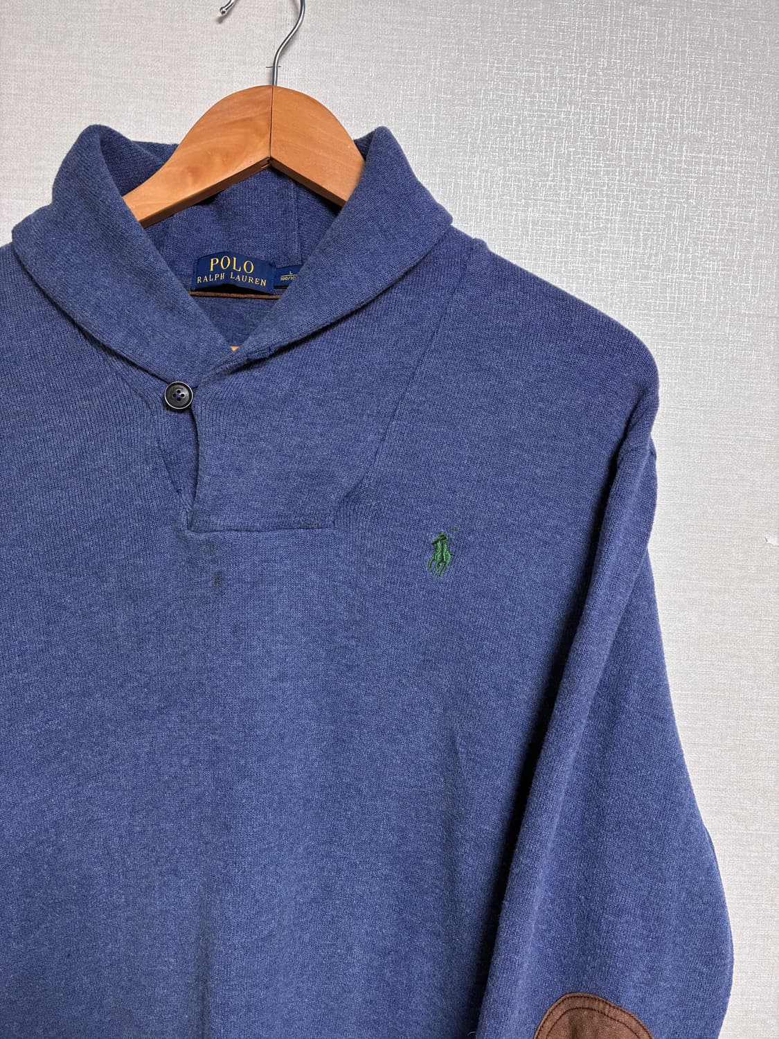 빈티지 폴로 엘보우 패치 니트 ㅣL 상품이미지1