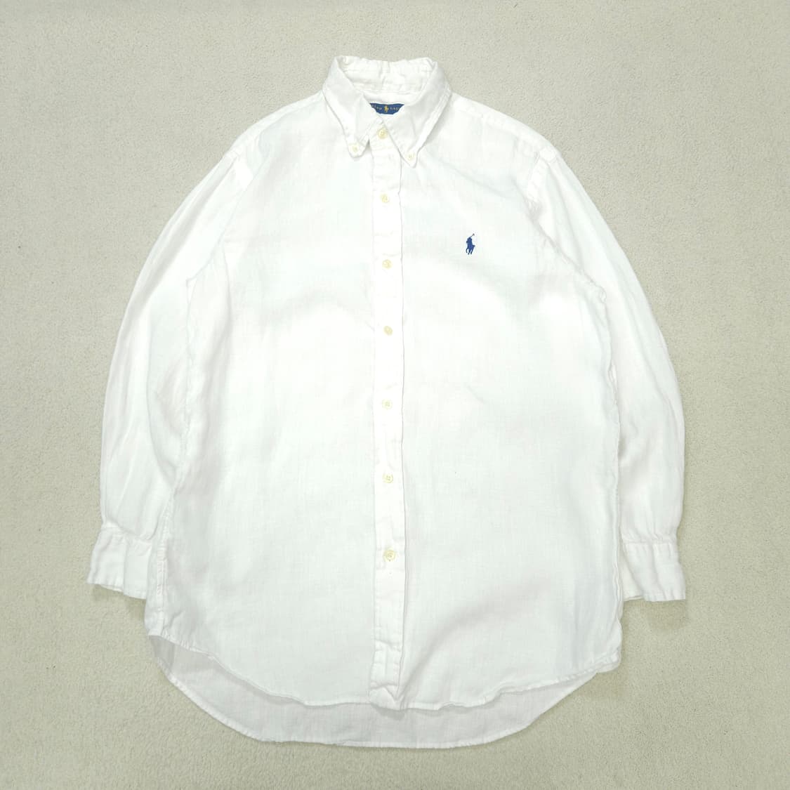폴로 랄프 로렌 신형 린넨 화이트 셔츠 M 상품이미지1