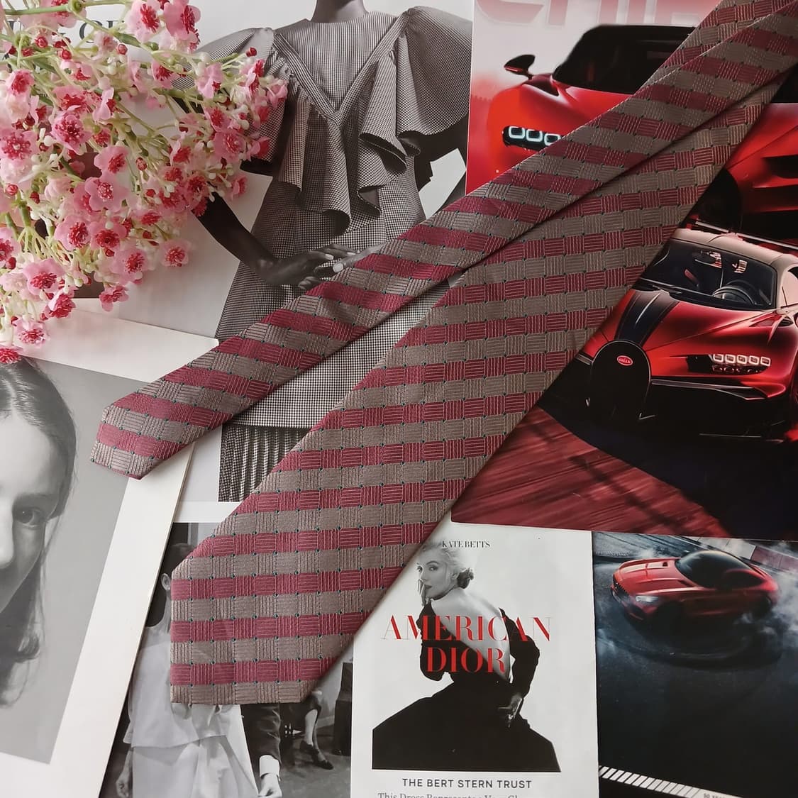 오스틴리드 실크 체크 패턴 넥타이 8cm A+등급 A19129
 상품이미지3